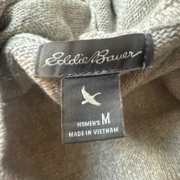 Eddie Bauer Gray Geometric Women's Cowl Neck Sweater - Picture 5 of 5
